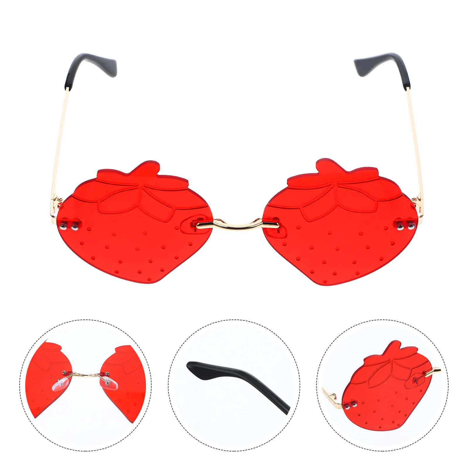 

Sunglasses Strawberries Party Novelty Irregular Dress up Funny Shaped Frameless Man