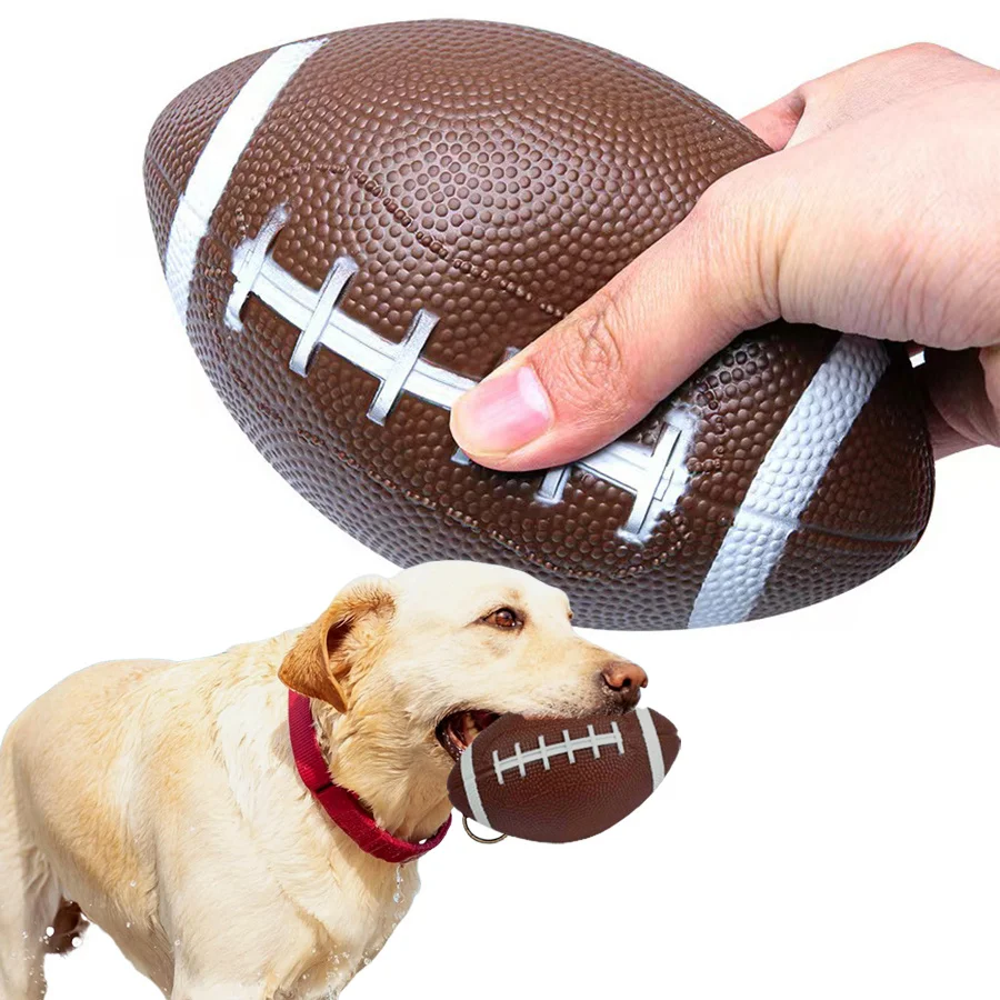 6,7" aufgeblasene Bälle für Hunde, langlebiges Hunde-Fußballspielzeug für aggressive Kauer, große Rugbybälle, schwimmendes Hundespielzeug für Wasser, JXB