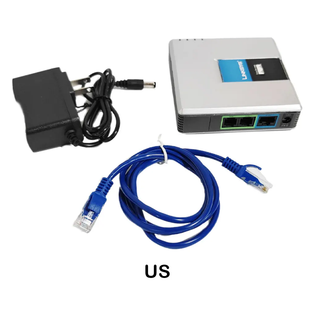 Unlocked Linksys PAP2T VoIP Phone Voice Adapter SIP VoIP Internet Phone Adapter 2 FXS Ports AU Plug