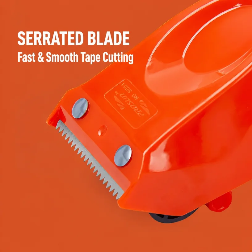 Heavy Duty Shipping Tape Dispenser,Reusable, Replaceable, Eco-Friendly Master Piece Dispenser for Pros with Patented 10° Sloped