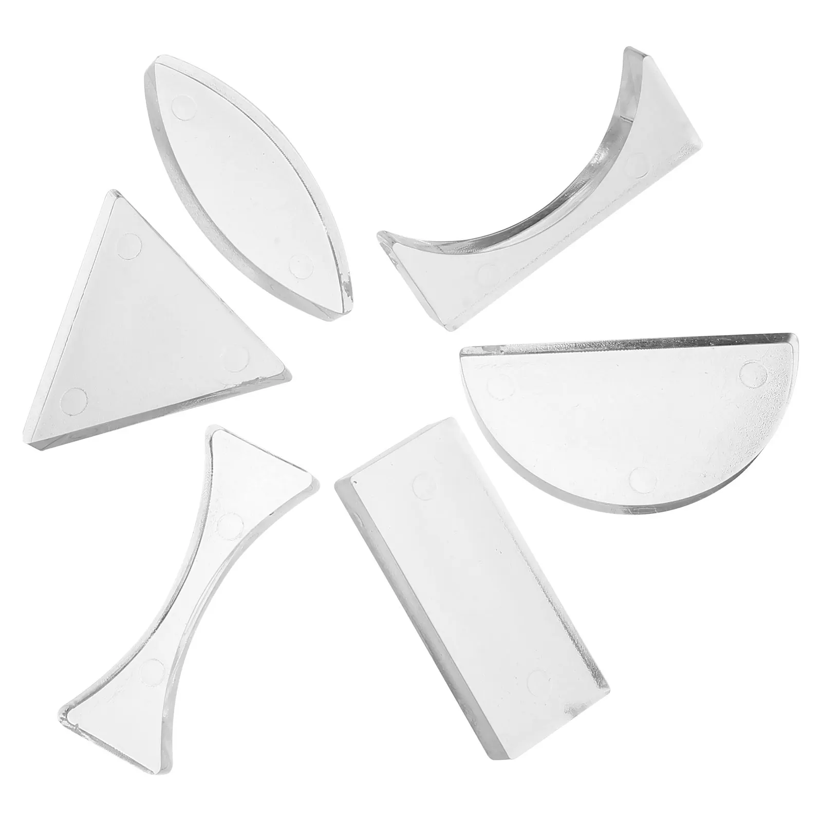

6Pcs Optical Lens Acrylic Concave Convex Physics Teaching Experimental Tool Laboratory Demonstration Set Reflection Refraction