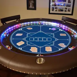 0.8m/0.9m/1m/1.2m Round Texas Hold'em Table Mat, Mahjong Tablecloth, Chip Rubber Mat, Round Tablecloth For Tabletop Games