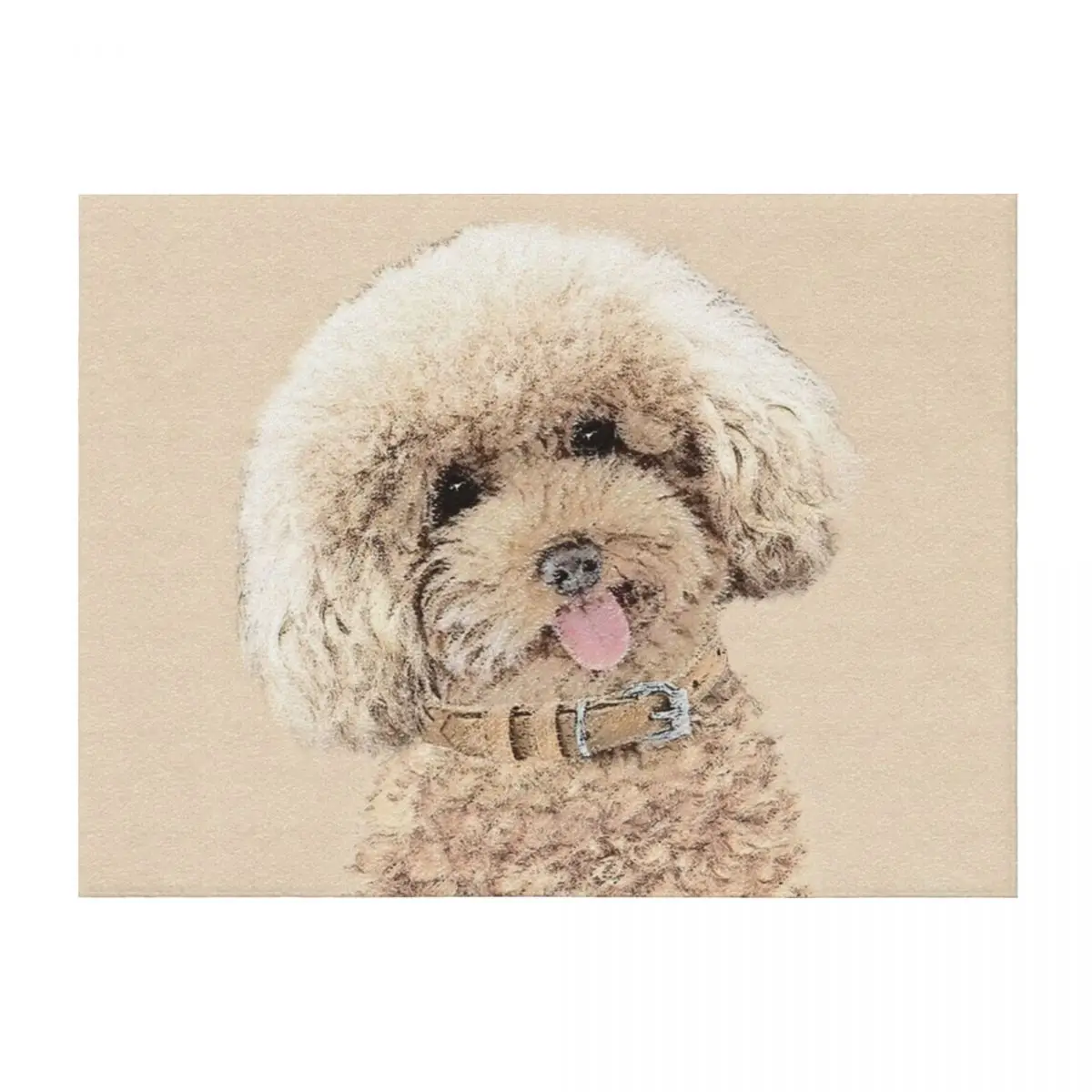 

Poodle Toy Miniature Apricot Cream Brown Throw Blanket Heavy Bed Fashionable Picnic Flannels Blankets