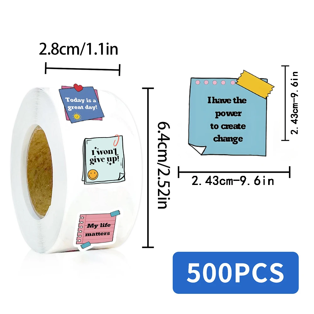 500 قطعة تأكيد الذاتي تحفيزية التسمية رال ملصقات مضحك الحيوانات الكتابة على الجدران زجاجات الكمبيوتر المحمول الأمتعة الكرتون القرطاسية ملصق #3