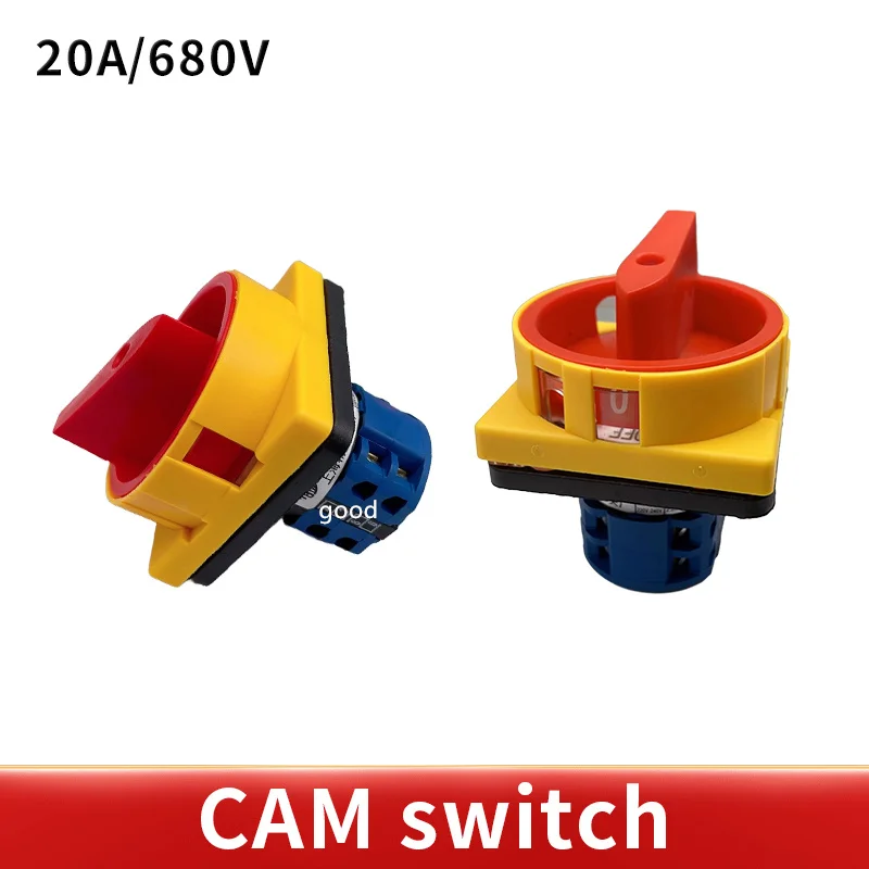 Free shipping 1pcs LW26-20/2GS 690V 20A OFF-ON 2 position 4 Poles 8 terminals  Padlock Rotary Cam Switch main switch