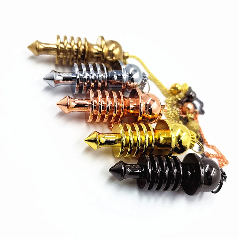 

Songlong Copper Metal Chamber Pendulum Healing Dowsing Reiki Pendulum for Divination, Copper Metal Meditation Pendulum.
