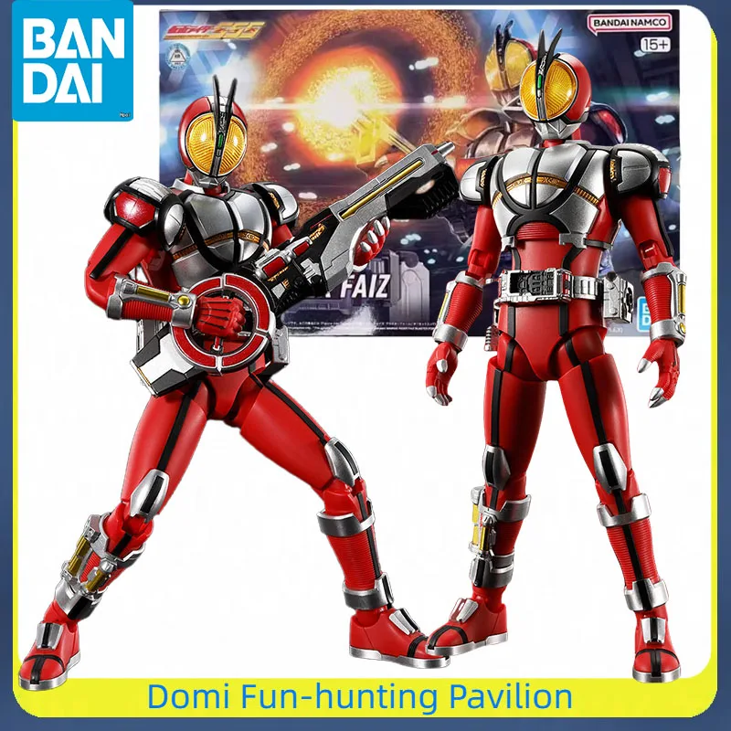 

Bandai Original FRS Masked Rider555 Anime Figure Masked Rider Faiz Blaster Form Assembly Model Joint Movable Toys Gift for Kids