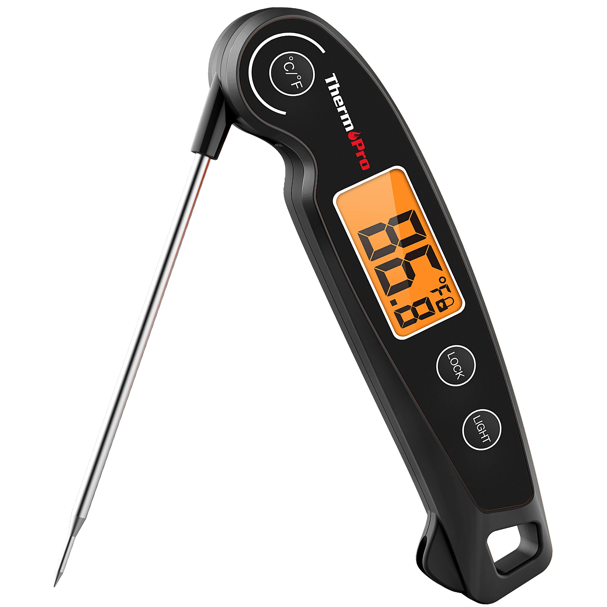 ThermoPro TP605 Instant Read Digital Meat Thermometer, Waterproof Food Thermometer with Magnet Backlight for BBQ Grill Kitchen