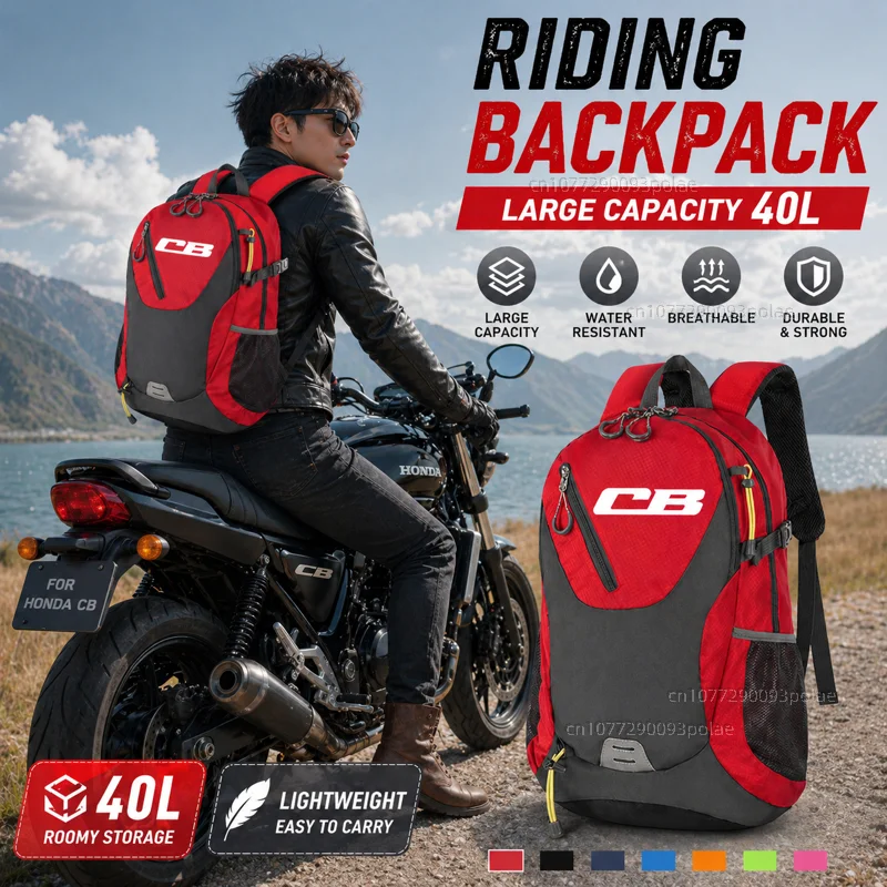 For Honda CB 599 600F CB 400 500 CB919 CB 125 R CB 190R 250R CB1000R LaRacing travel Men waterproof Backpack Bag Motorcycle Gift