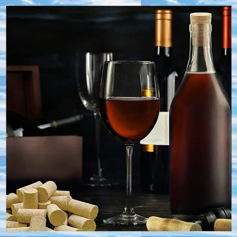 

Flash Trend 400Pcs Tapered Wine Cork Reusable Wood Corks Creative Portable Sealing Wine Stopper Wine Bottle Cover For Bottles Wi