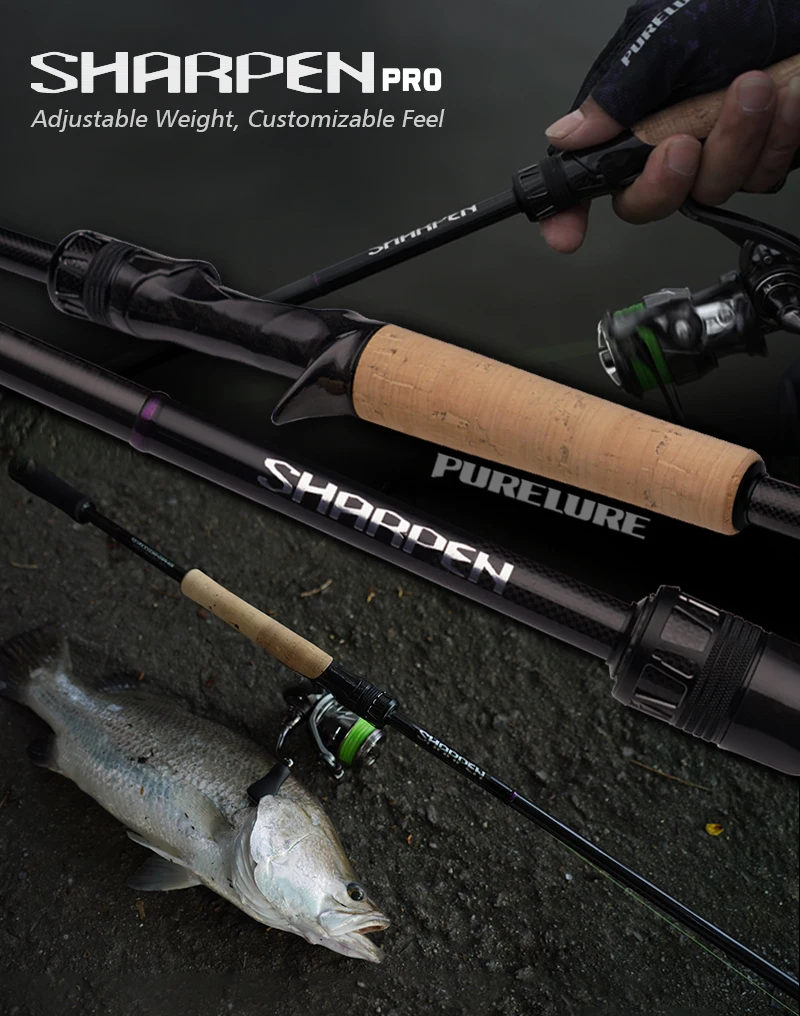 PURELURE NEW SHARPEN Pro 3,5-38g 5ft 6ft Spinn- und Casting-Ruten mit XF-Aktion, FUJI-Ringen für Zander, Barsch, Hecht und Wels – Detail 3