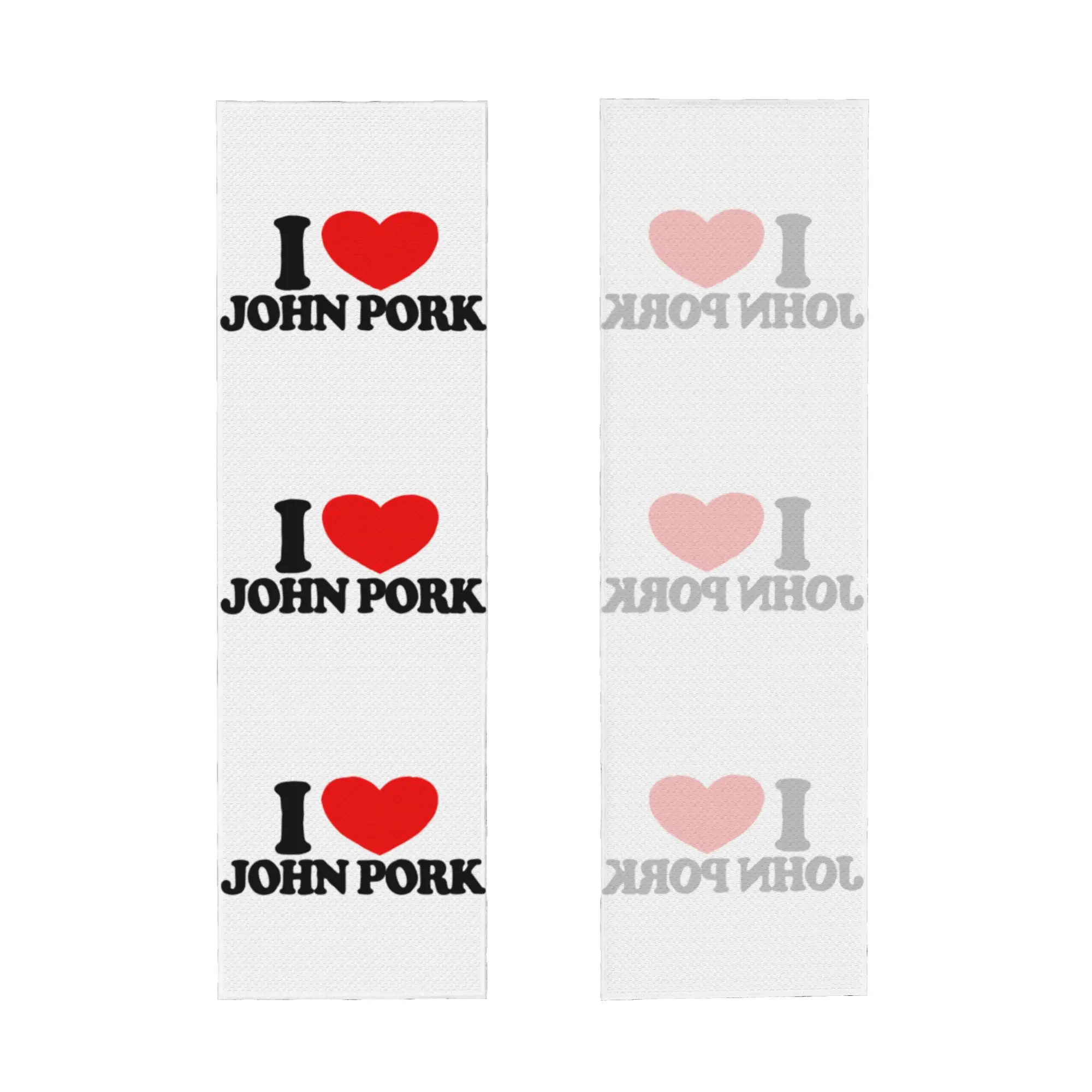 I Love John Pork Red Heart John Pork Meme Towel Quick Drying  Super Soft  Fitness and Outdoor Activities Towels