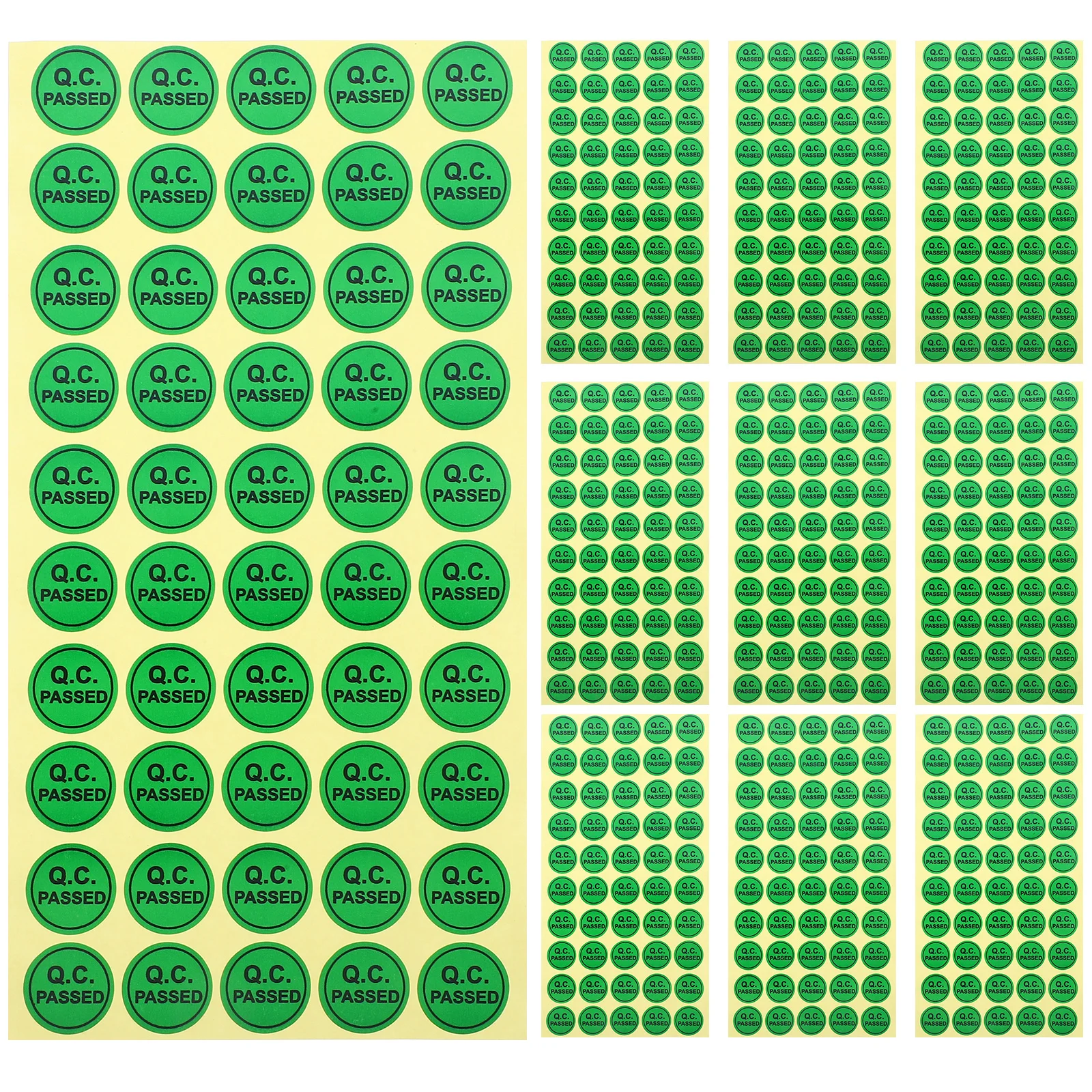 

1000Pcs Qc Passed Stickers Self Adhesive Coated Paper Quality Test Labels Warehouse Shipping Tags Qc Passed Stickers