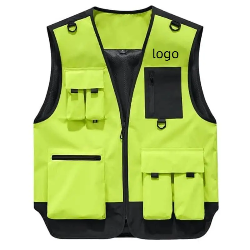 

Men's Working Vest Hunting With Pockets Motorcycle Photography Shooting Personalized Custom Printed Logo Outdoor Jacket