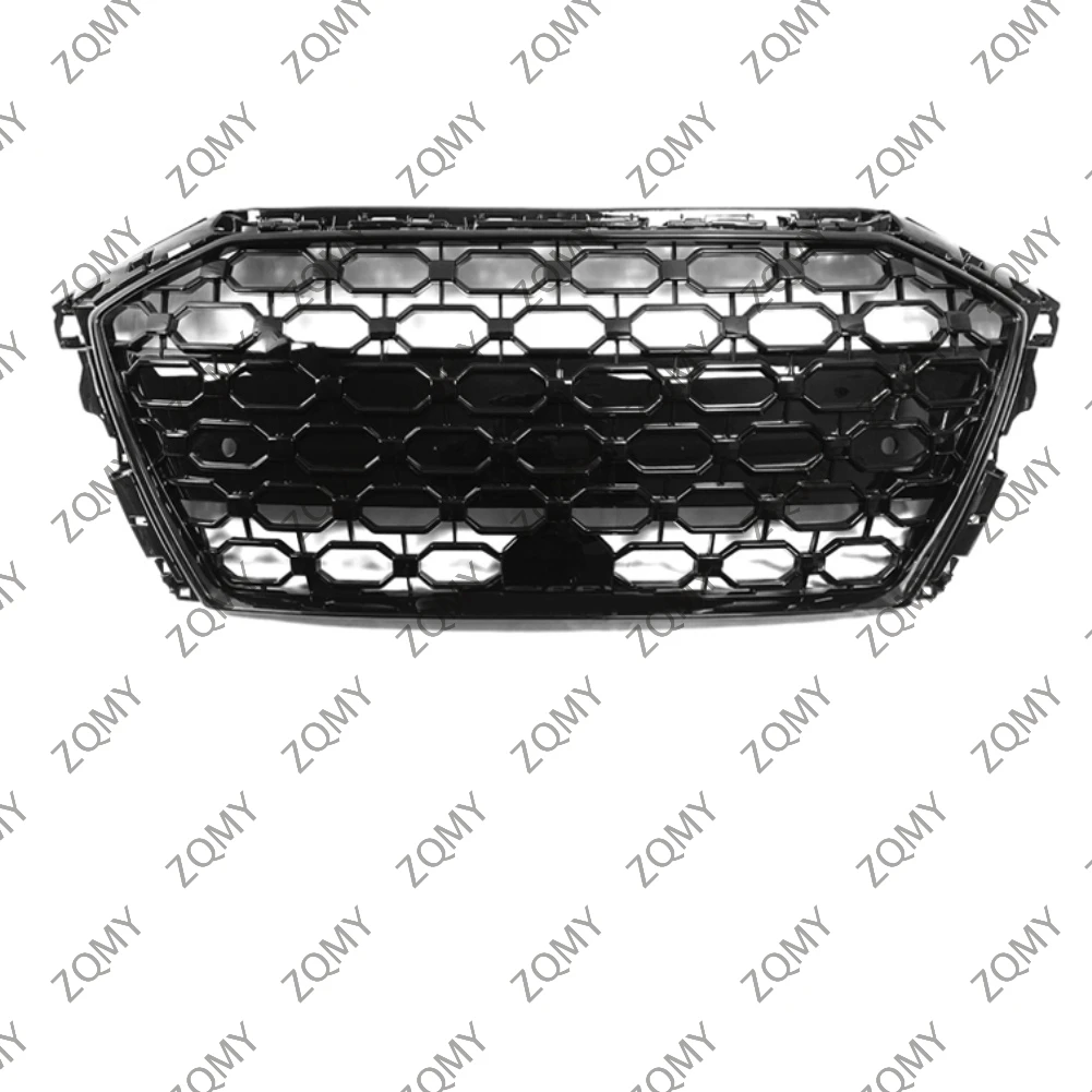 W/Logo For Audi A3/A3L/S3 2021 2022 2023 2024 Car Front Bumper Grille Centre Panel Styling Upper Grill (Modify RS3 style)