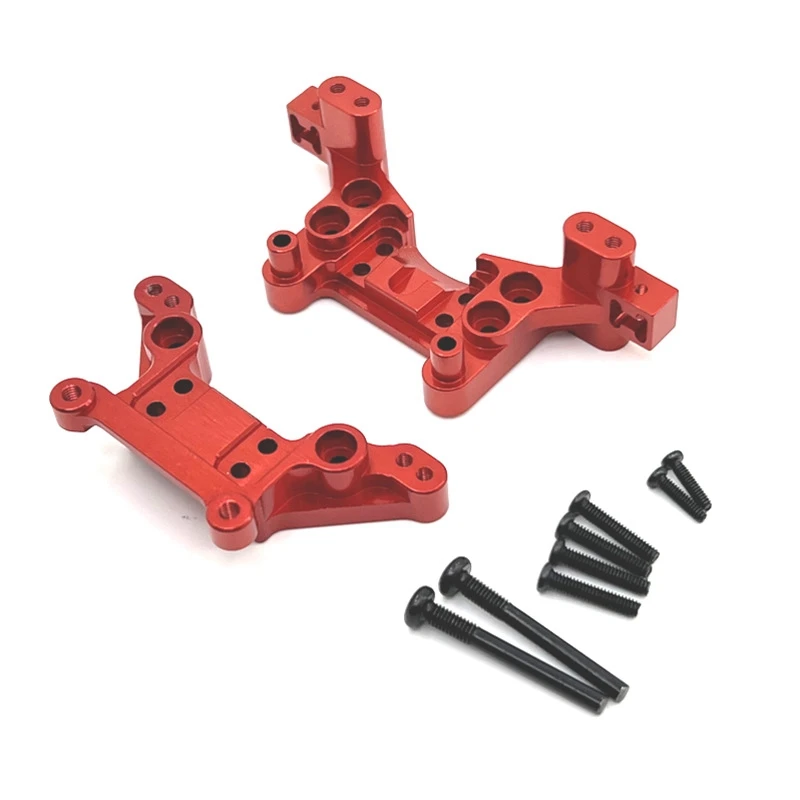 Metal Front And Rear Shock Towers For MJX H16 16207 16208 16209 16210 1/16 RC Car Upgrade Replacement Red