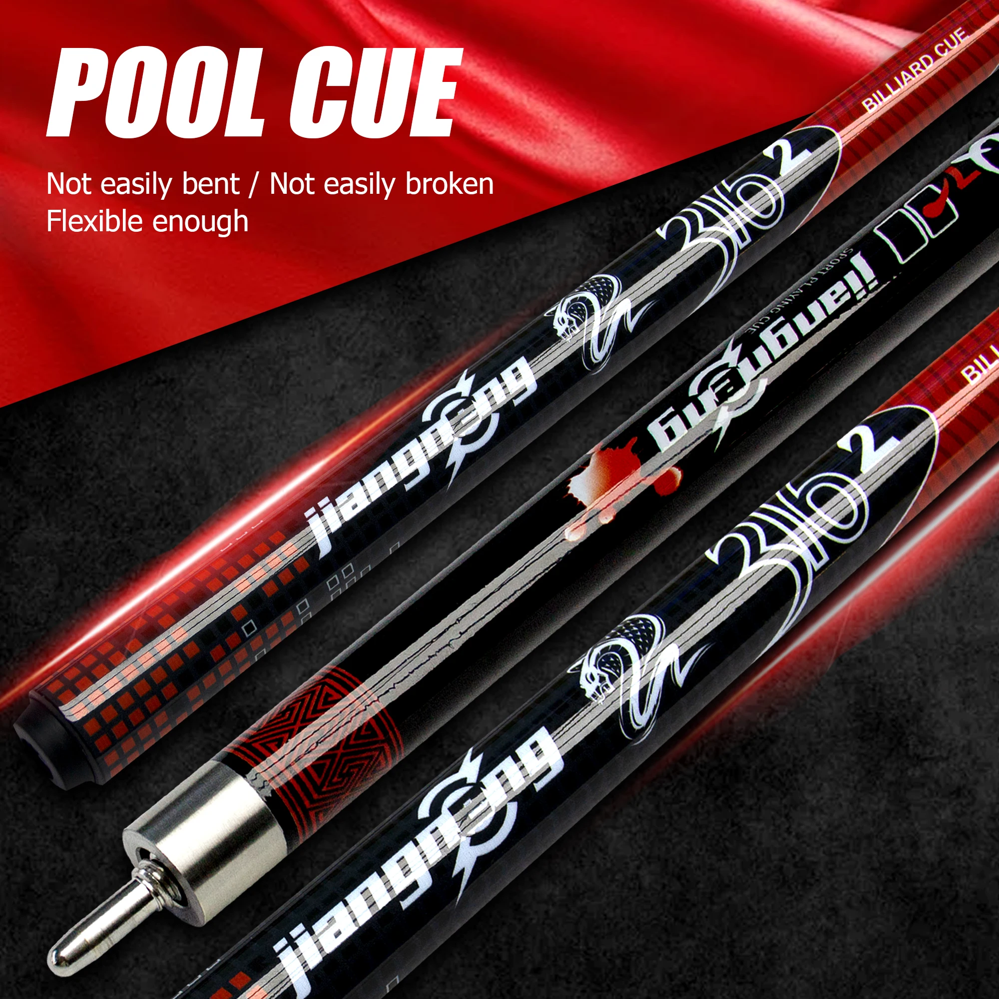 Professional Carbon Fiber Cue Stick - 13MM Break/Jump Billiard Cue, Durable & Precision Shot, Premium Pool Accessories