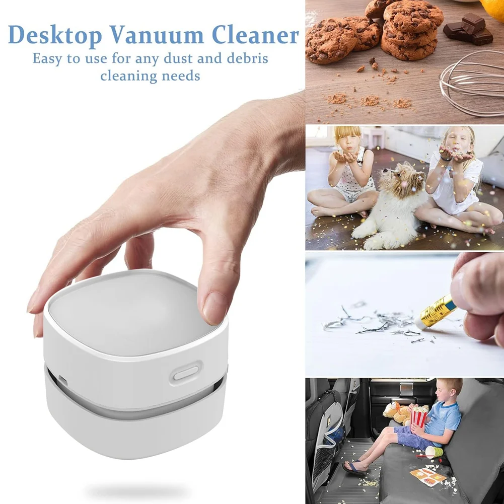Desktop Vacuum Cleaner Mini Vacuum Cleaner AA Batteries High Suction for Desktop Drawer Countertop