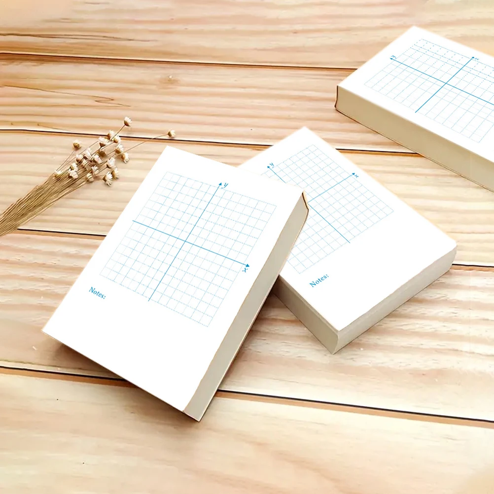 

4pcs Axis Graph Paper Notebook XY Math Papers Grid Design Compact Size For Practice Notes Calculations