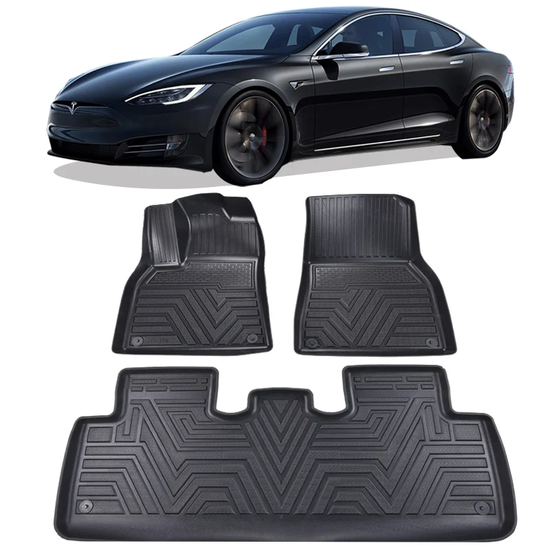 Car Floor Mats for Teslas Model 3  Left/Right Driving All Weather Anti-Slip Waterproof Floor Liners Car Mat Interior Accessories