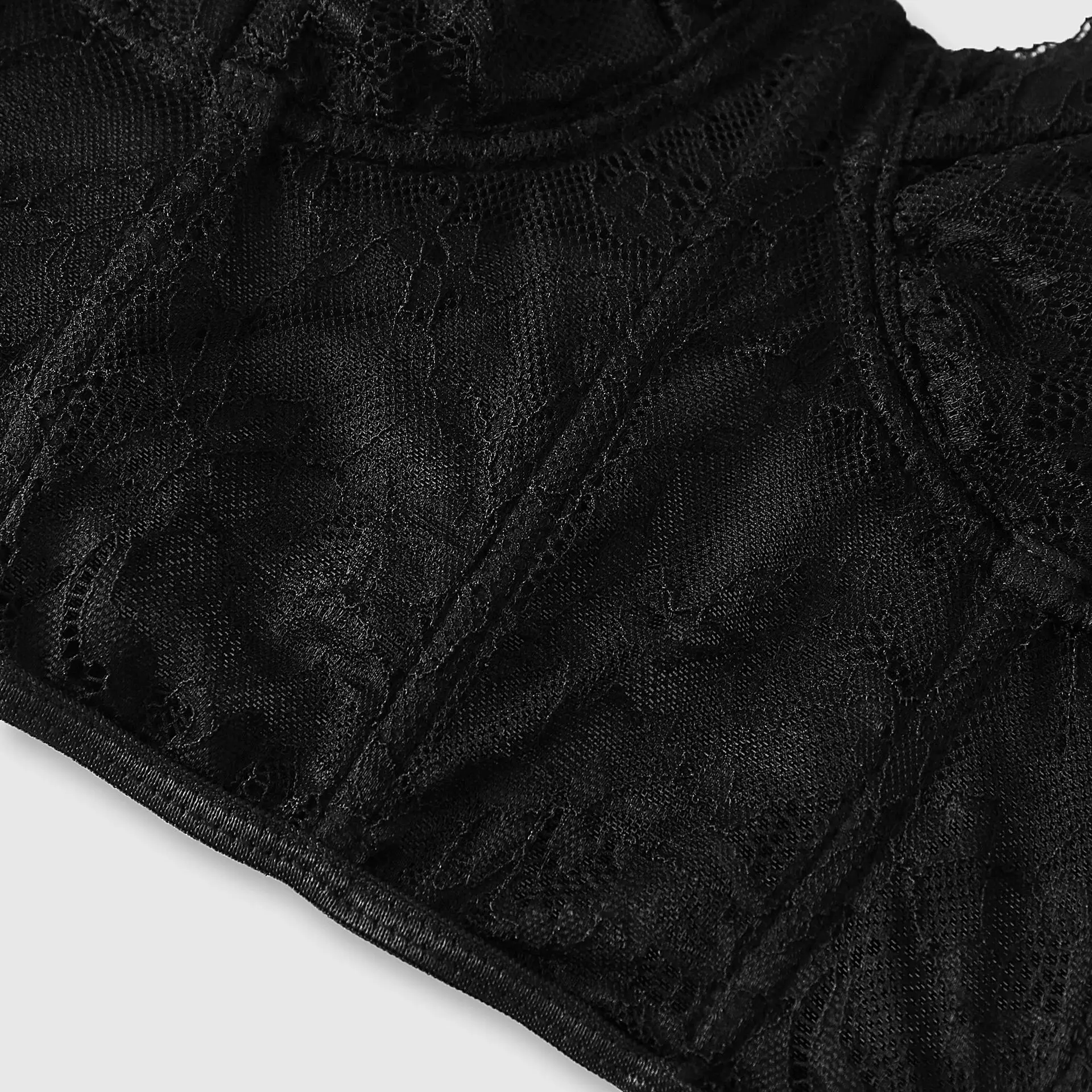 Sexy preto semi transparente sutiã de malha push up bralet feminino tubo superior espartilho bustier colete clube festa colheita topo lingerie elegante