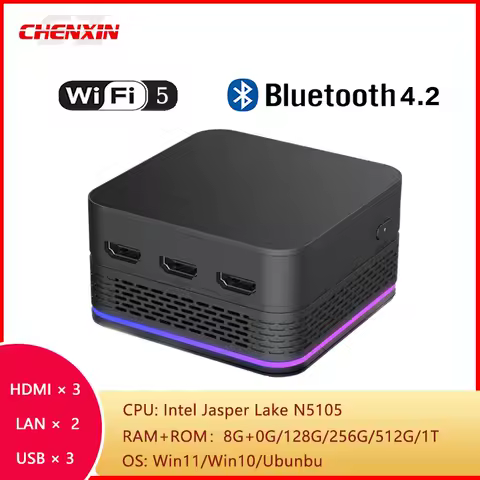 T9 Pro MINI PC Win10 Win11 Ubuntu Pocket PC Intel Jasper Lake N5105 8G RAM 0G/128G/256G/512G/1T ROM RJ45 HD BT4.2 WIFI5 USB3.0