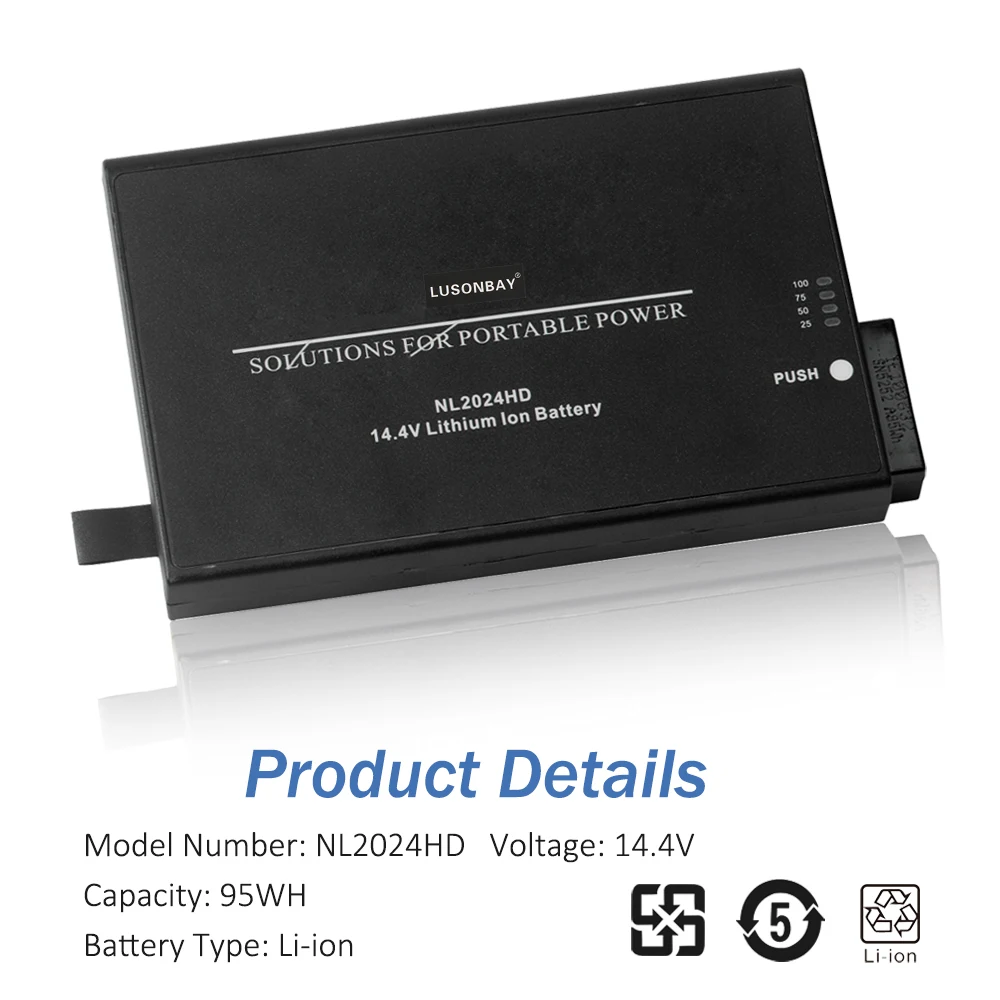 LUSONBAY NL2024HD Replacement Battery For Hamilton C2 C3 Ventilator For INSPIRED ENERGY NL2024HU22 NL2024HD22 NL202X Keysight B2