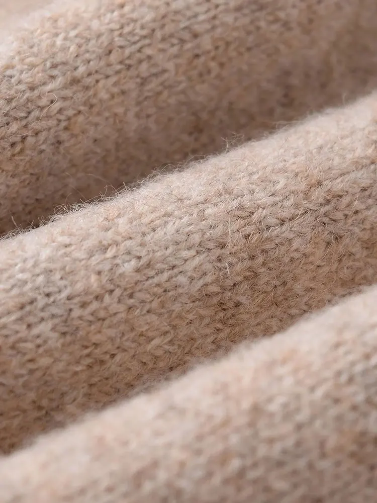 เสื้อสเวตเตอร์ผู้หญิงลำลอง NLZGMSJ แบบเรียบง่าย คอกลม แขนยาว ถักนิตติ้ง แฟชั่นใหม่ 2025 สำหรับฤดูใบไม้ร่วงและฤดูหนาว เสื้อสเวตเตอร์ที่เข้าได้กับทุกชุด