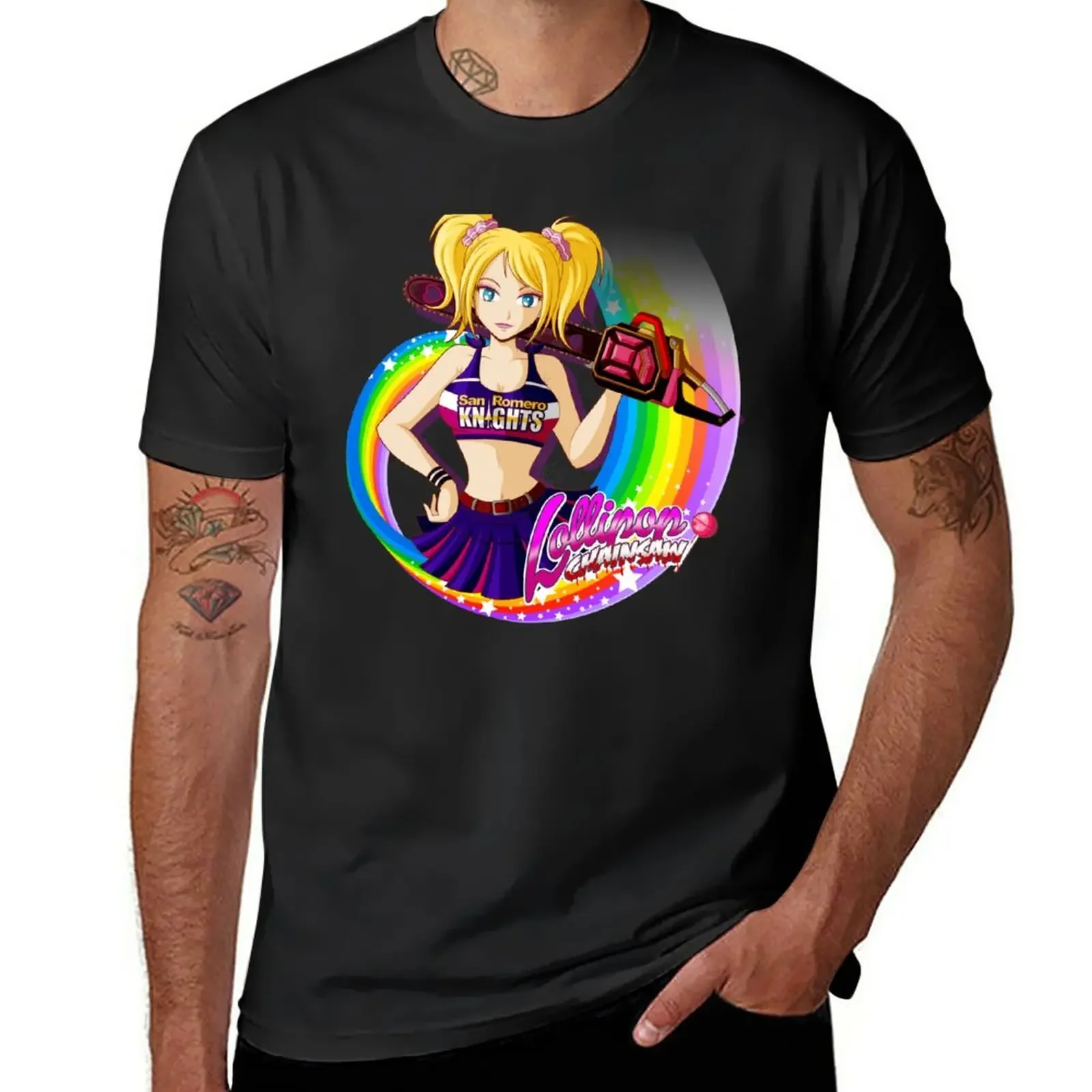 New Lollipop Chainsaw T-Shirt anime Short sleeve tee sweat shirt mens workout shirts new in tops & tees vintage Informal Outfits