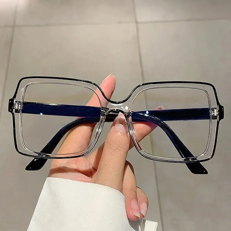 The New Style Retro Box Personality Bump Color Anti-blue Optical Glasses