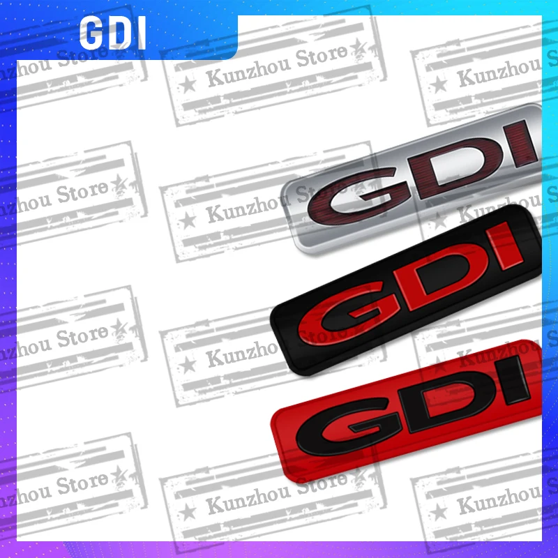 Metal GDI Logo For Hyundai IX35 Sonata Tucson Sorento Sportage Ceed Emblem Car Body Side Fender Rear Trunk Sticker Badge Styling