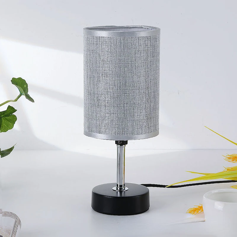 

Nordic cloth table lamp night light USB charging touch bedroom bedside lamp three gear dimming led home room decor desk lamp