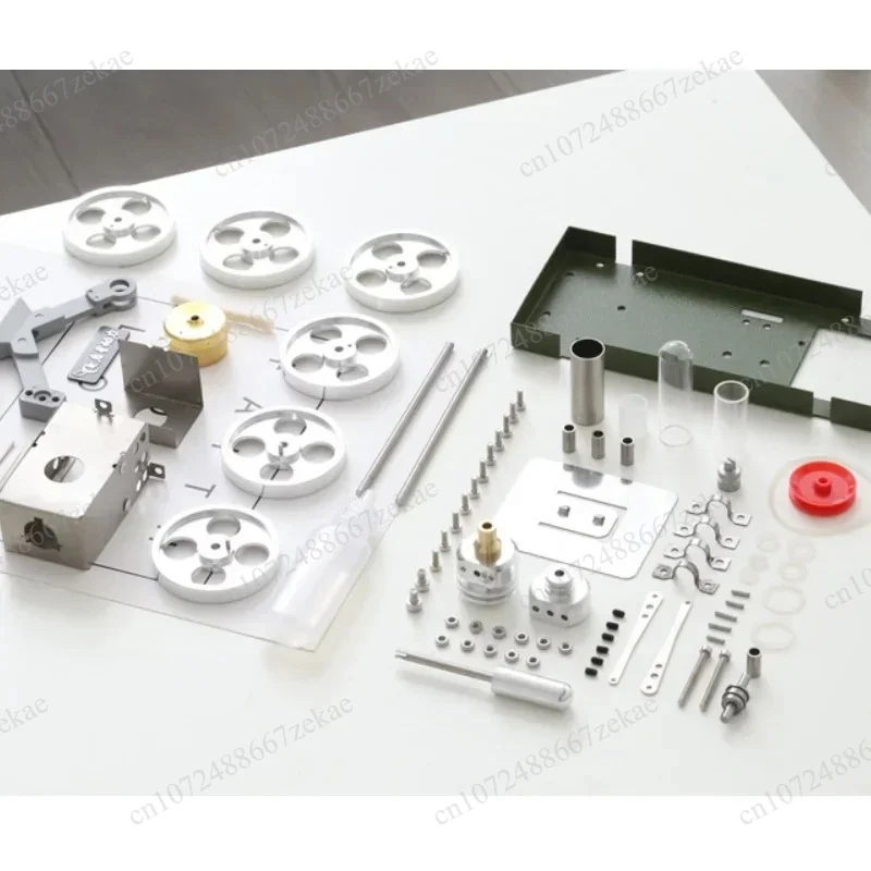 Hand-assembled Metal Stirling Engine Vehicle Model Scientific Experiment Educational