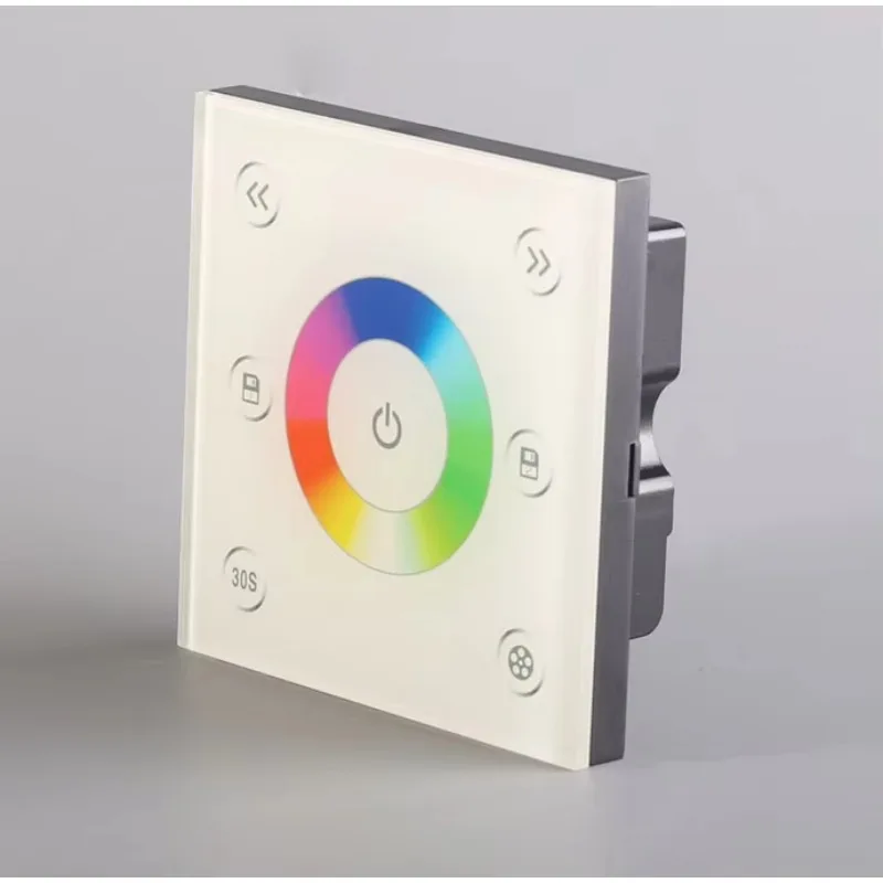 P3+T3 Wall‑Mount LED RF Controller, Hot‑Sell Touch Panel Dimmer for Adjustable Color LED Strip Lighting