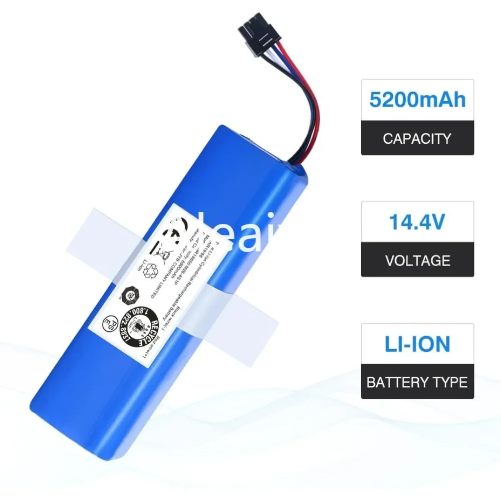 14.4V Li-ion Battery 5200mAh 6800mAh For Anker Eufy Robovac L10 L70 Robot Vacuum Cleaner Accessories Spare Parts T2190 T2190G21