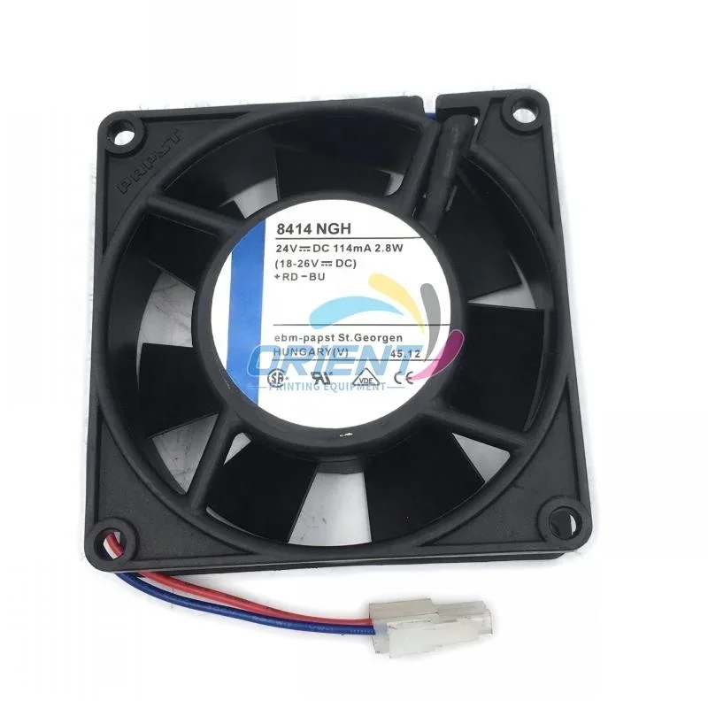 

High Quality 8414NGH 8414 NGH Fan 24V 2.8W 8414-NGH DC Fans 80*80*25mm For Printing Machine Fan Spare Parts