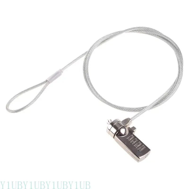 4 자리 암호 잠금 조합 보안 잠금 케이블 체인 USB 장치 용 노트북 도난 방지 잠금 장치 쉬운 설치