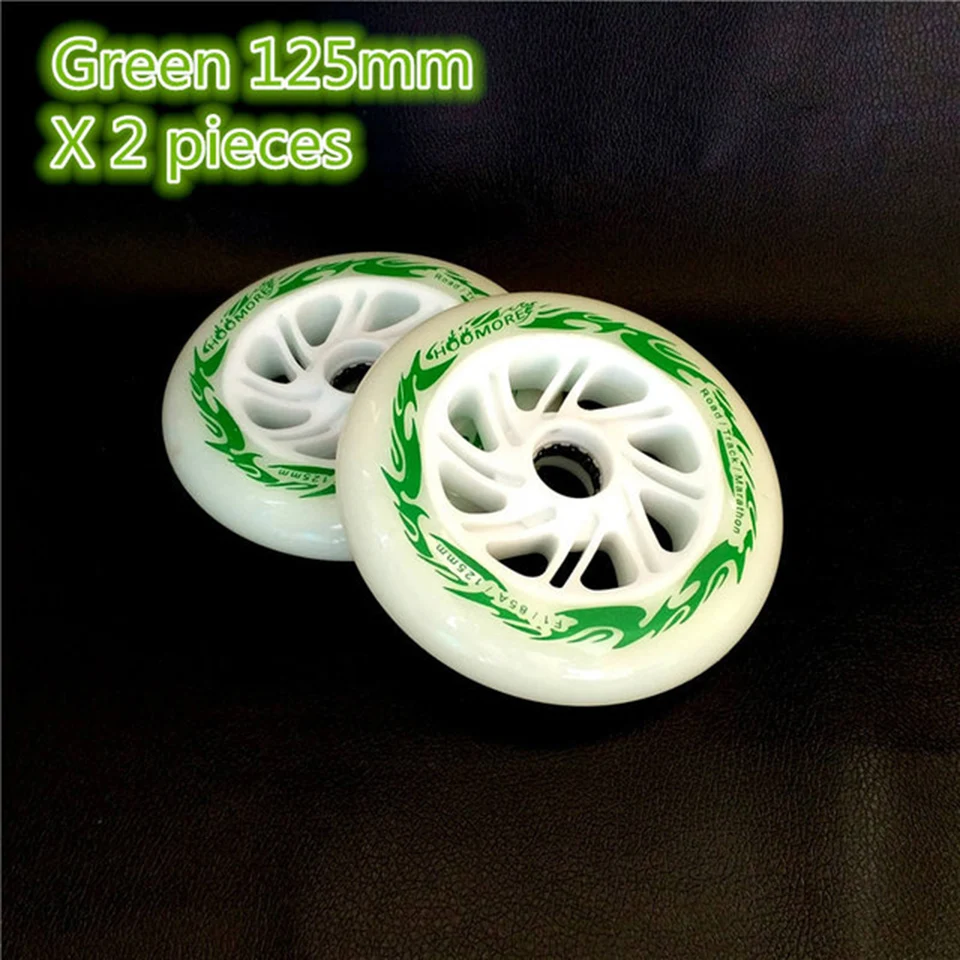 Scooter Wheel With Bearings ps 2 Pieces / lot LED Flash Wheel100 110 125mm High Elasticity speed skating wheels Skate Tires