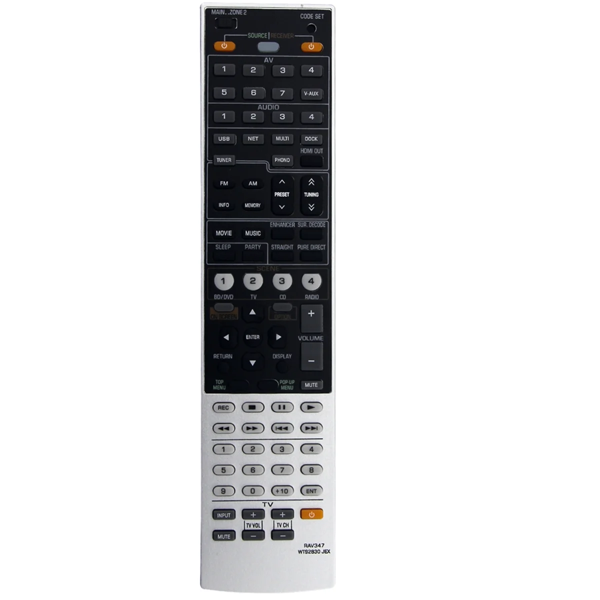 MAHA RAV347 WT92830JEX Replaced Remote Control for Yamaha AV Receiver RX-V1067BL RX-V1067 RXV1067BL RXV1067 RX-A1000