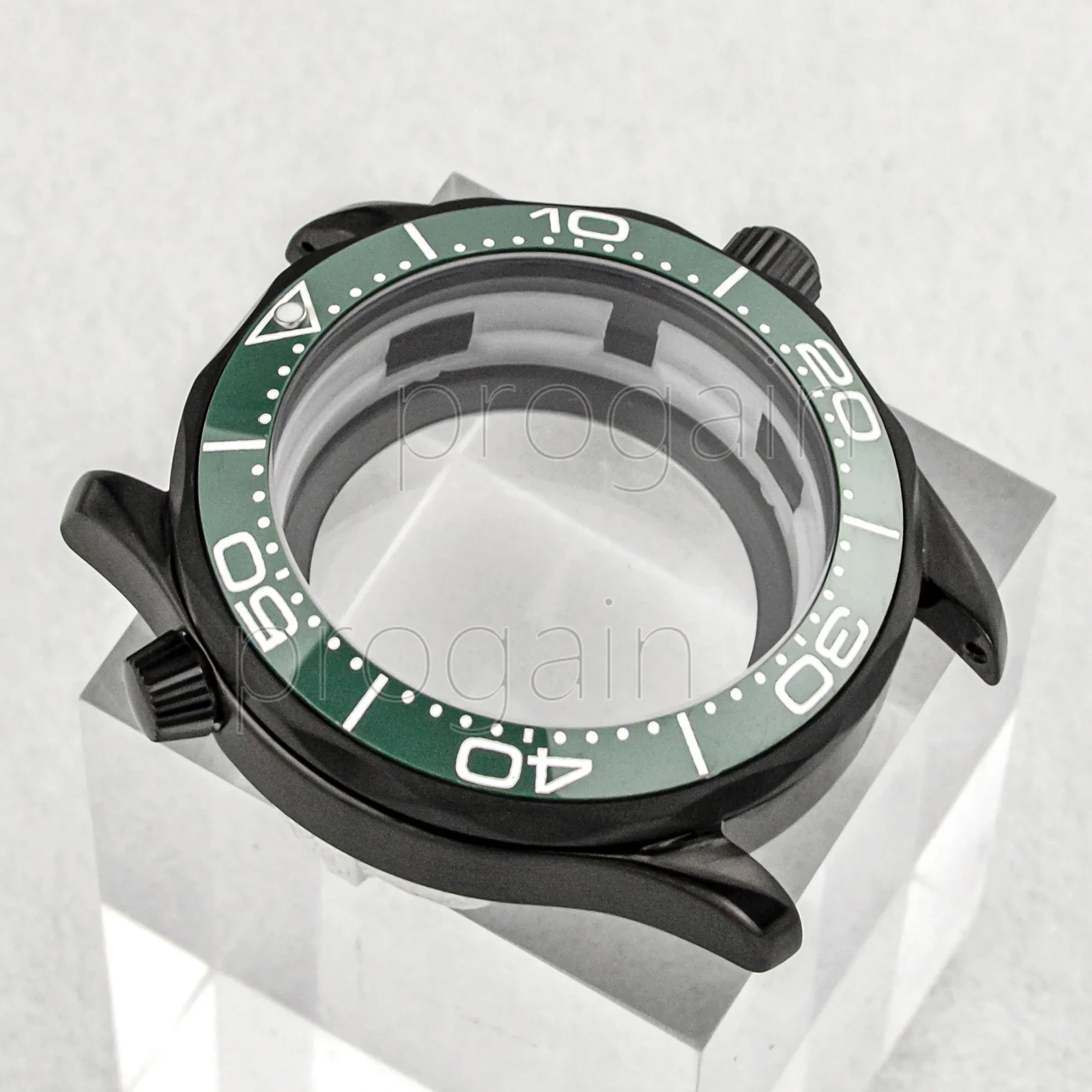 High Quality 41MM Stainless Steel watch Case for Seamaster 300 Sapphire Crystal Glass fit NH36 NH35 Automatic Movement mod parts