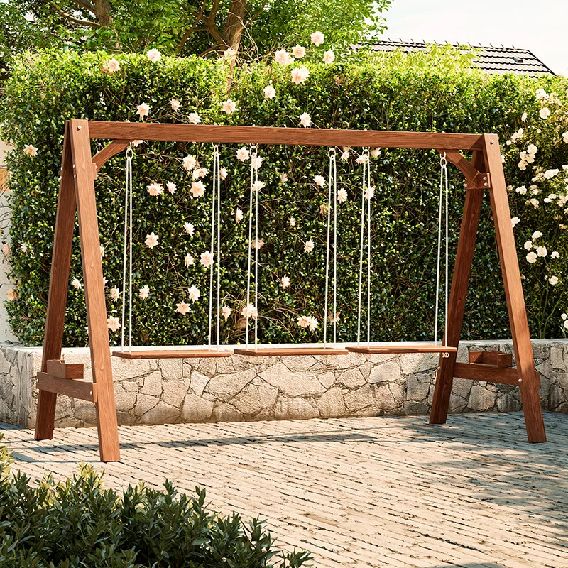 Patio al aire libre, hogar interior para niños, columpio, conservante al aire libre, madera, balcón, terraza, mecedora para adultos, madera maciza