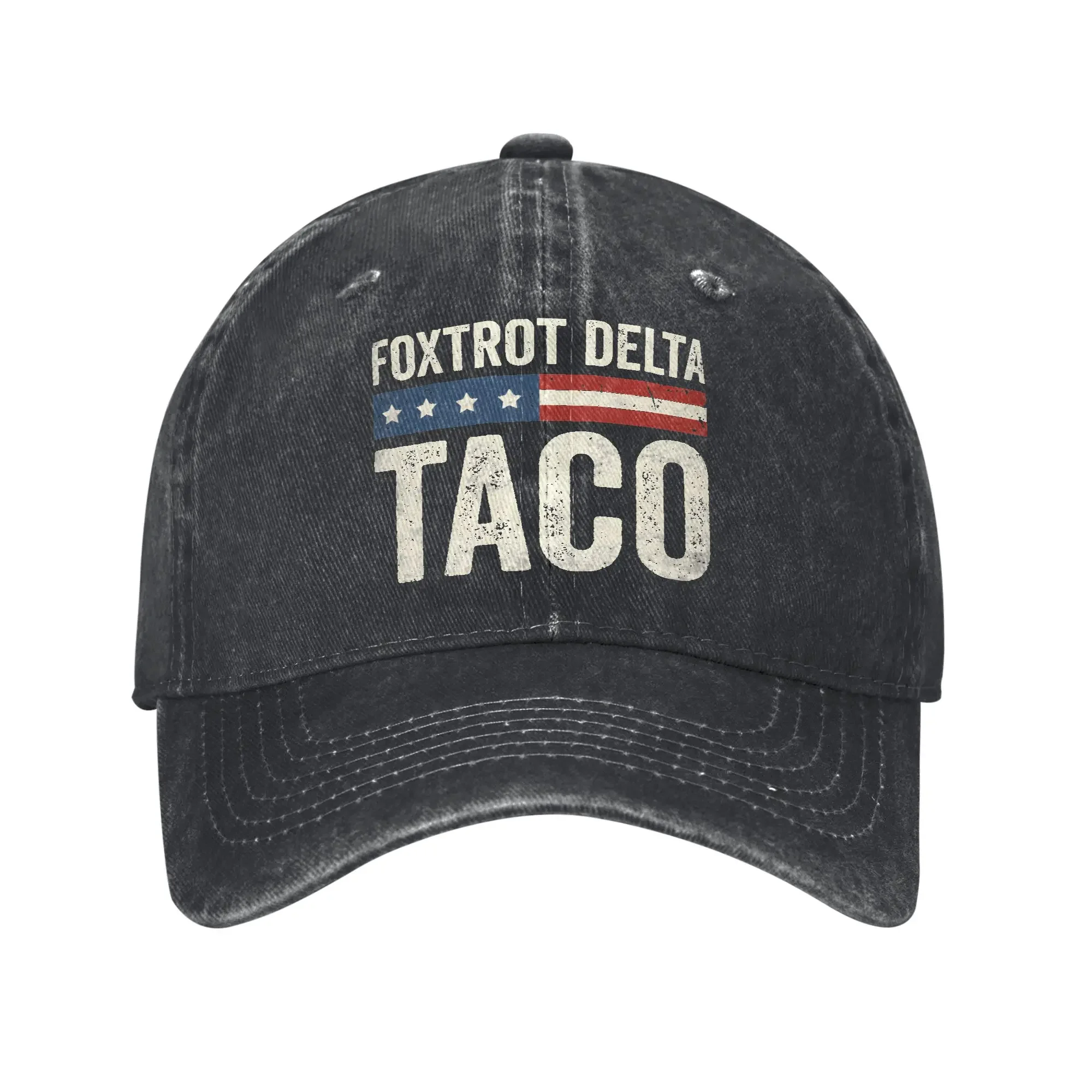 Men Women Let's Go Taco Funny Always Chickens Out Retro Print Hat Vintage Distressed Cotton Baseball Cap Adjustable