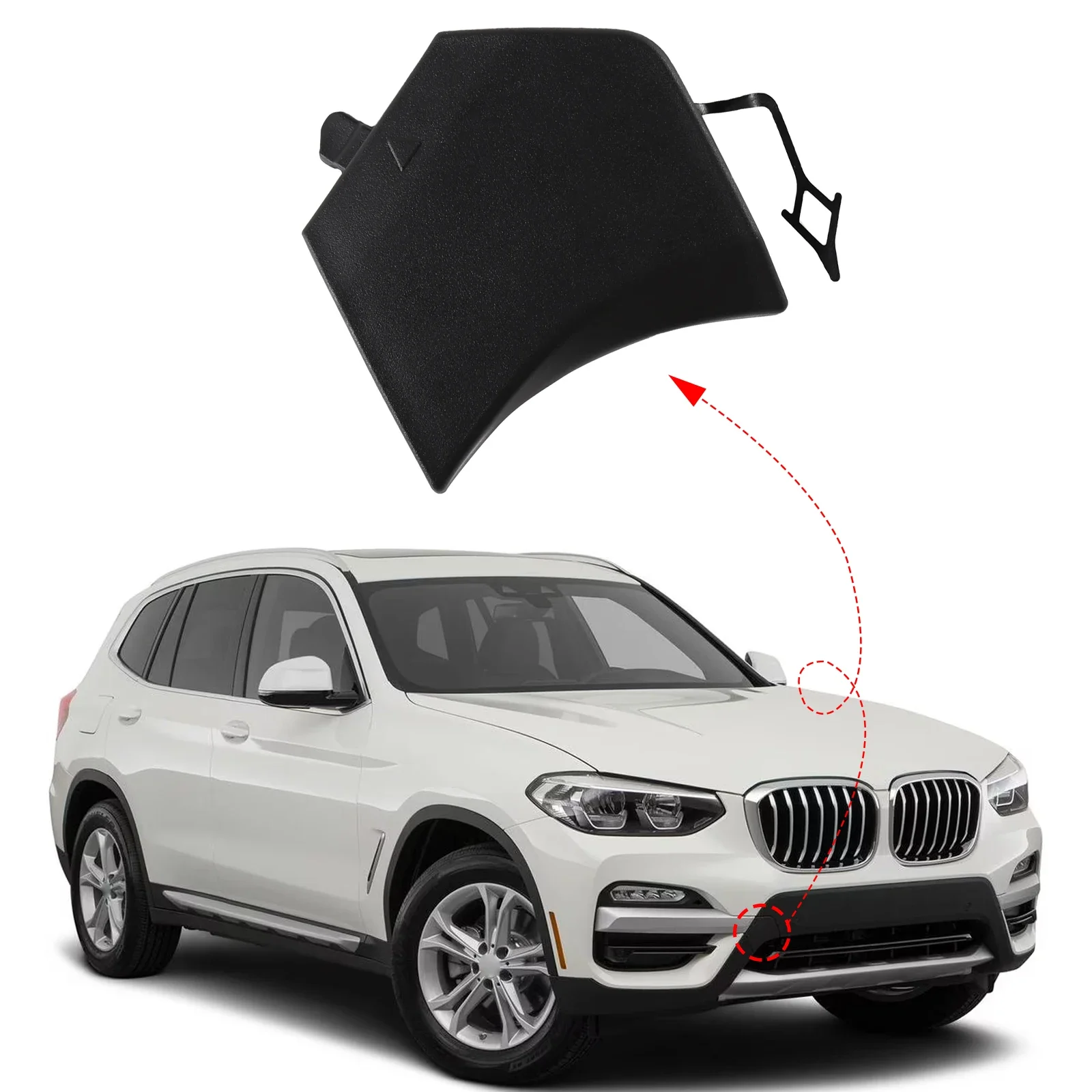 

OLANGDA Front Bumper Tow Hook Cover Cap Towing Eye For BMW X3 G01 G08 Accessories 2018 2019 2020 51119477665