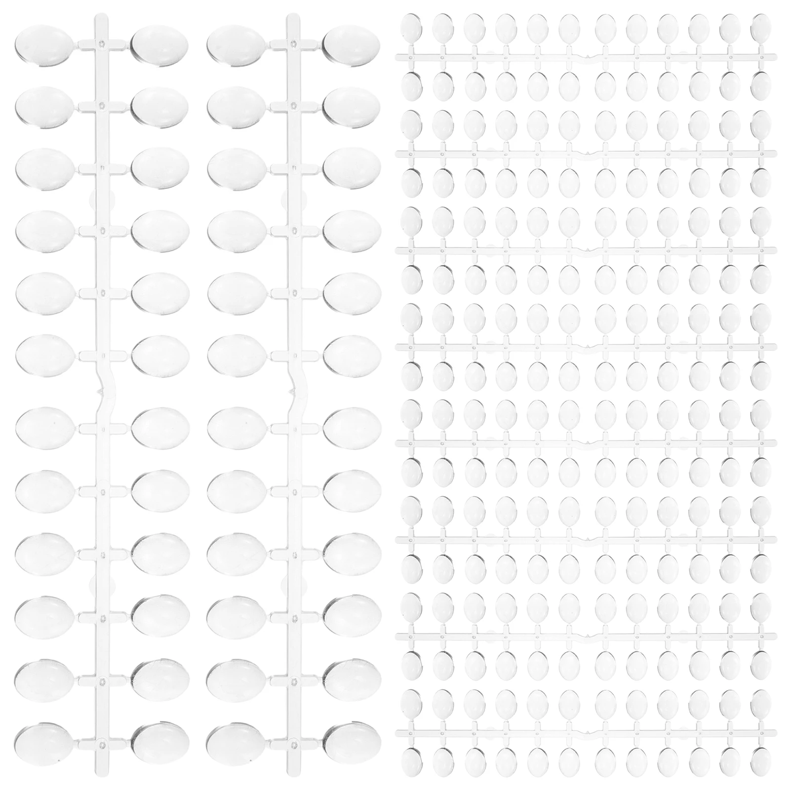 

Набор из 12 прозрачных овальных накладных ногтей для демонстрации цветов, для практики маникюра и обучения нейл-арту