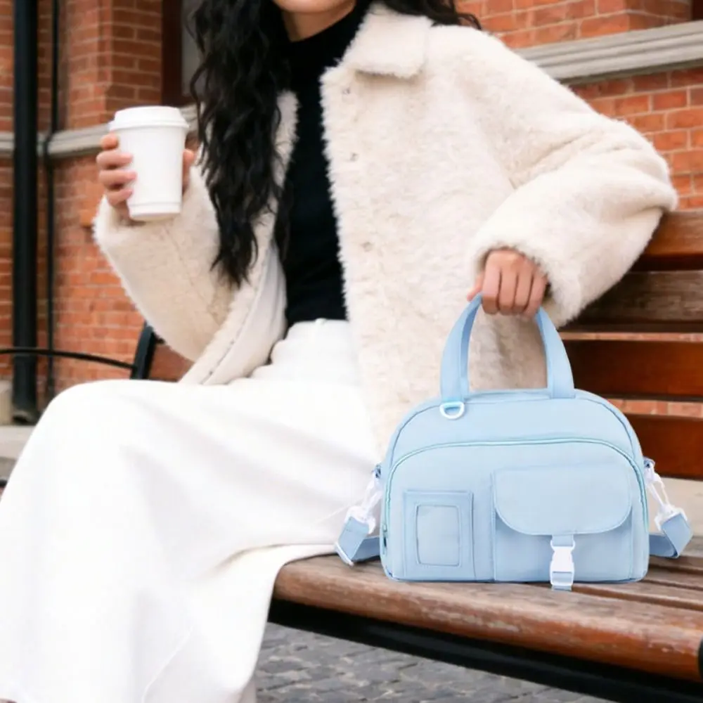 

Large Capacity Shoulder Bag Multiple Pockets Solid Color Overnight Duffle Bags Waterproof Wear-resistant Sports Fitness Bags