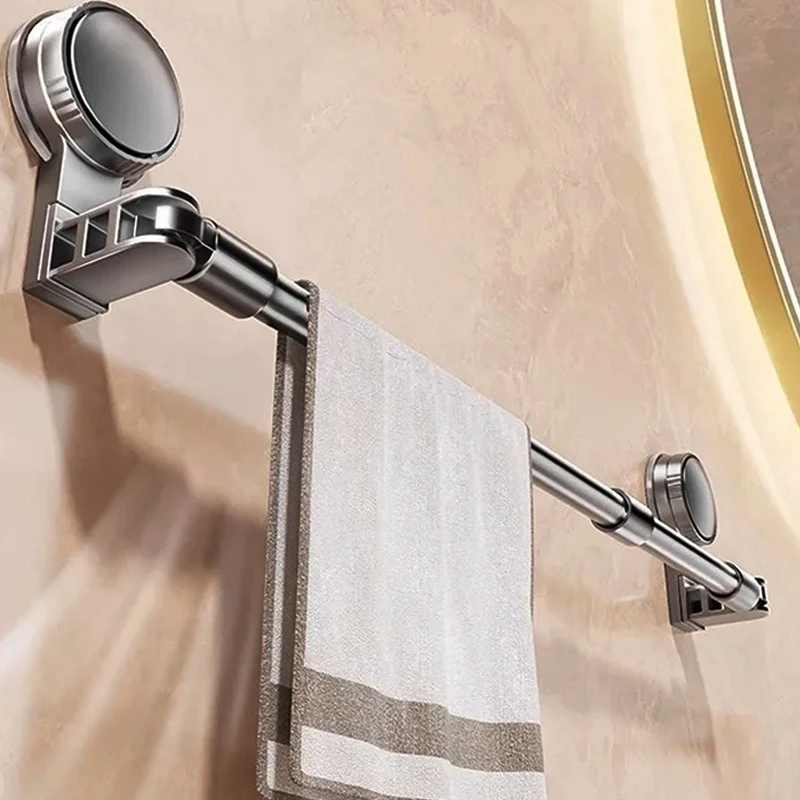 

Extendable rod Suction Cup Towel Rack Bathroom Storage Rack Bathroom Extendable Towel Rack Towel Pole Artifact Kitchen Hook