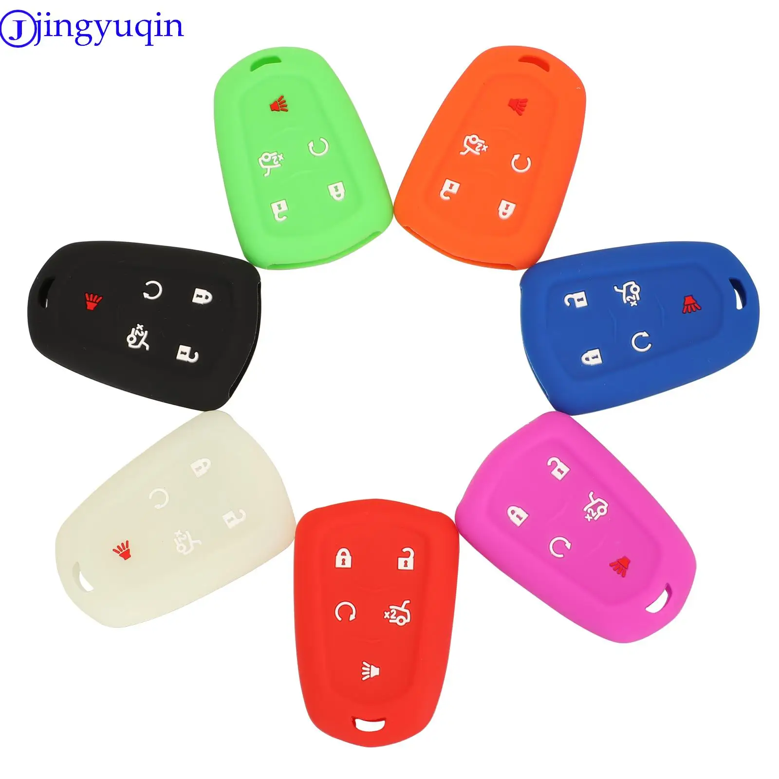 jingyuqin 3/4/5/6 Buttons Smart Remote Car Key Shell For Cadillac SRX CTS ATS XTS Escalade ESV Keyless Case FOB Replacement