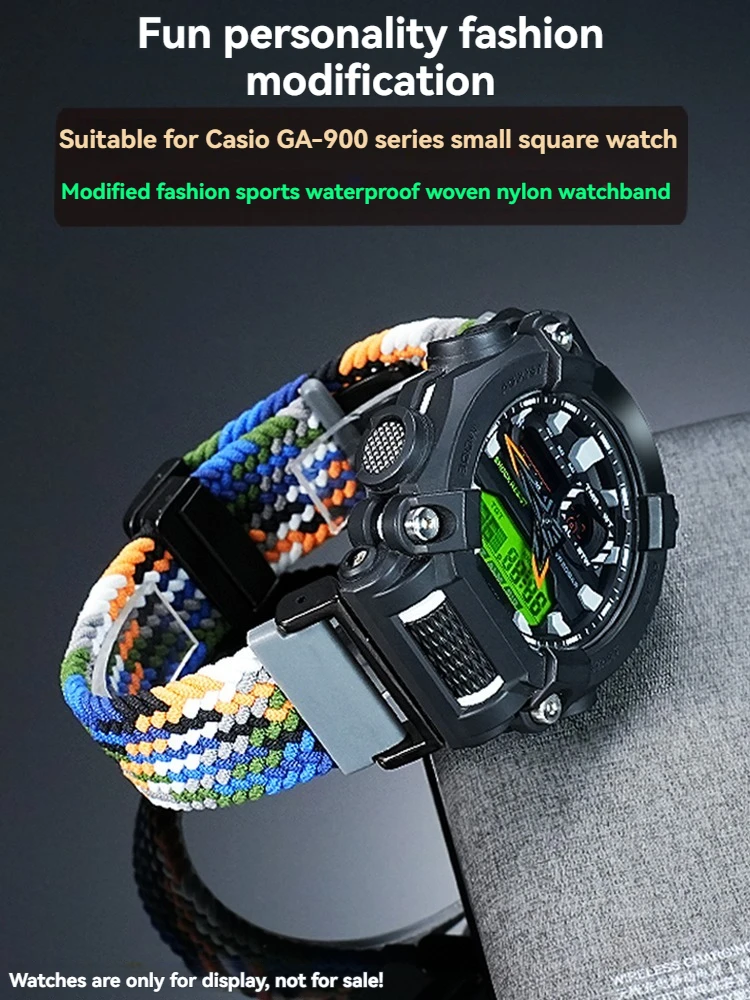 

Для casio g-shock Series GA-900 ga110/100/120/700 водонепроницаемый тканевый браслет с магнитной пряжкой эластичный нейлоновый ремешок для часов 16 мм