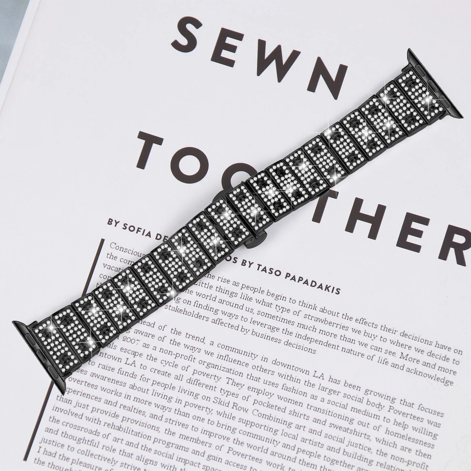 Cinturino in acciaio inossidabile per Apple Watch 40mm 46mm 44mm 41mm 45mm 49mm 38mm Bracciale con diamanti in metallo serie iWatch Ultra10 9 8 7 SE 5