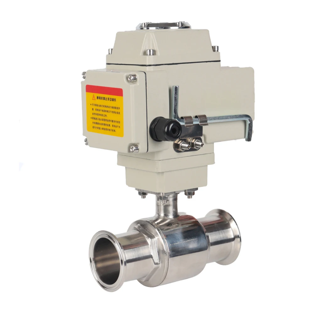 

38mm Sanitary High Platform Electric Ball Valve 220V 110V 12V 24V Stainless Steel Clamp Type Quick-fit Through Ball Valves